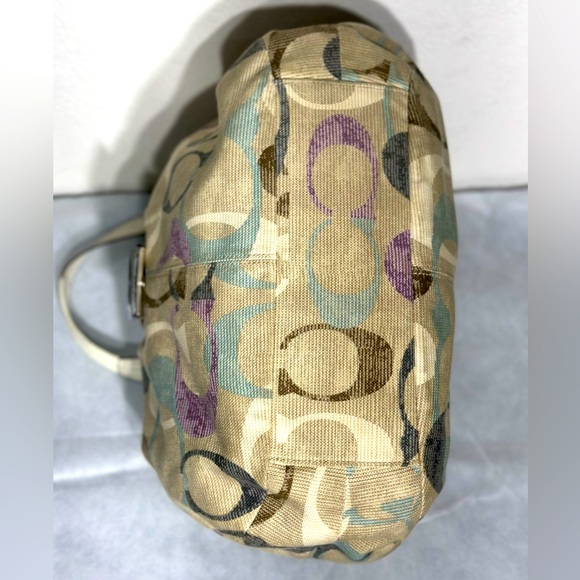 Coach Lynn Soho canvas and leather with silver hardware and silver metal. - Picture 12 of 15